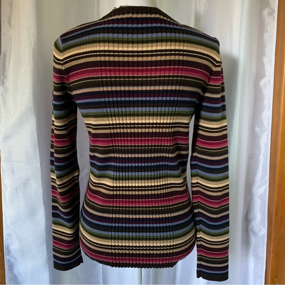 Jones New York, split V-neck ribbed sweater - Picture 2 of 7